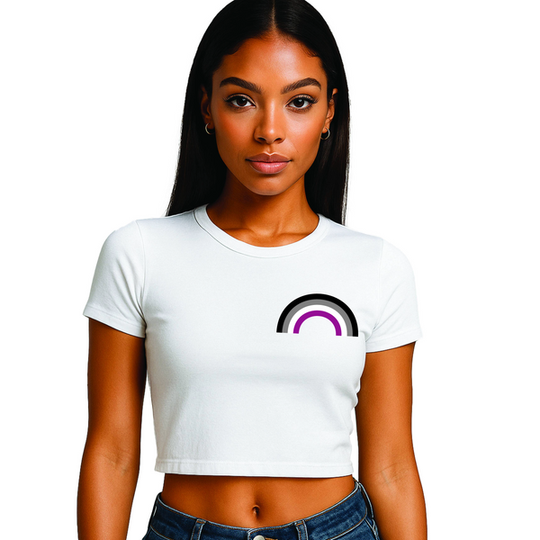 Asexual Pride 3 designs Cropped T-Shirt | Pride Wear | Sizes UK 4–28
