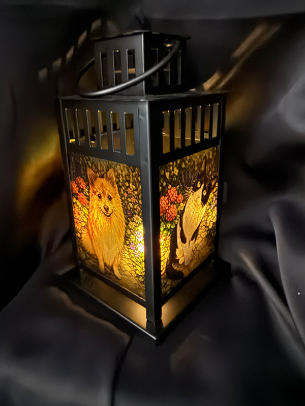 Custom Photo Lantern | Personalised Stained Glass Memorial & Keepsake Lantern