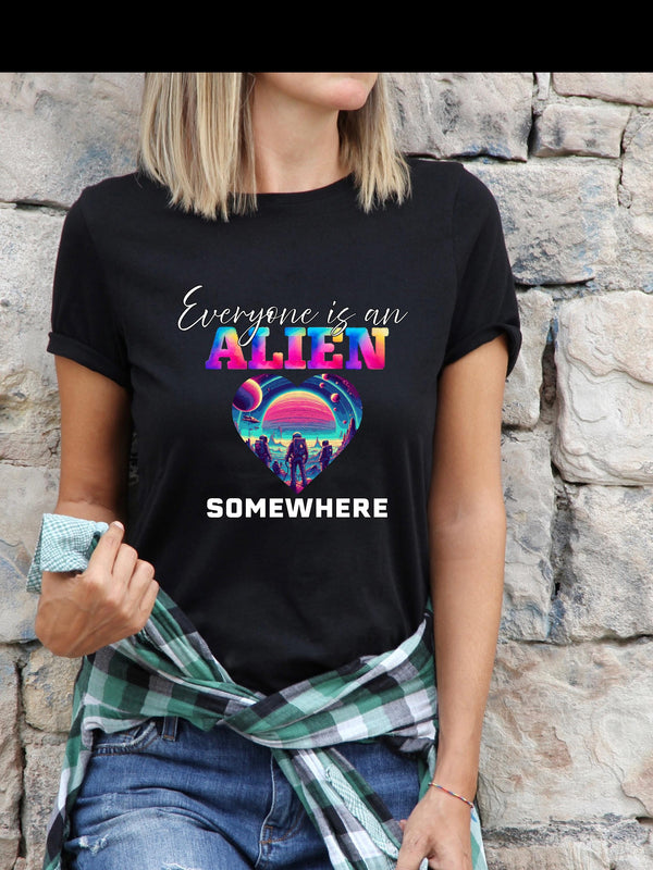 Coldplay Inspired “Everyone Is an Alien Somewhere” T-Shirt – Music of the Spheres tour Tee - Plus Size