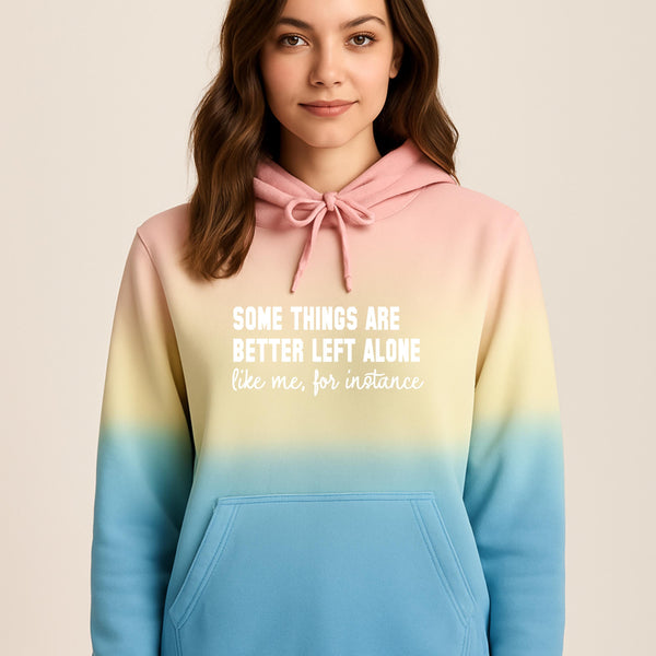 Funny Introvert Tie Dye Hoodie – Sarcastic Statement Print