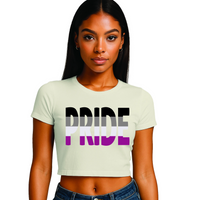 Asexual Pride 3 designs Cropped T-Shirt | Pride Wear | Sizes UK 4–28