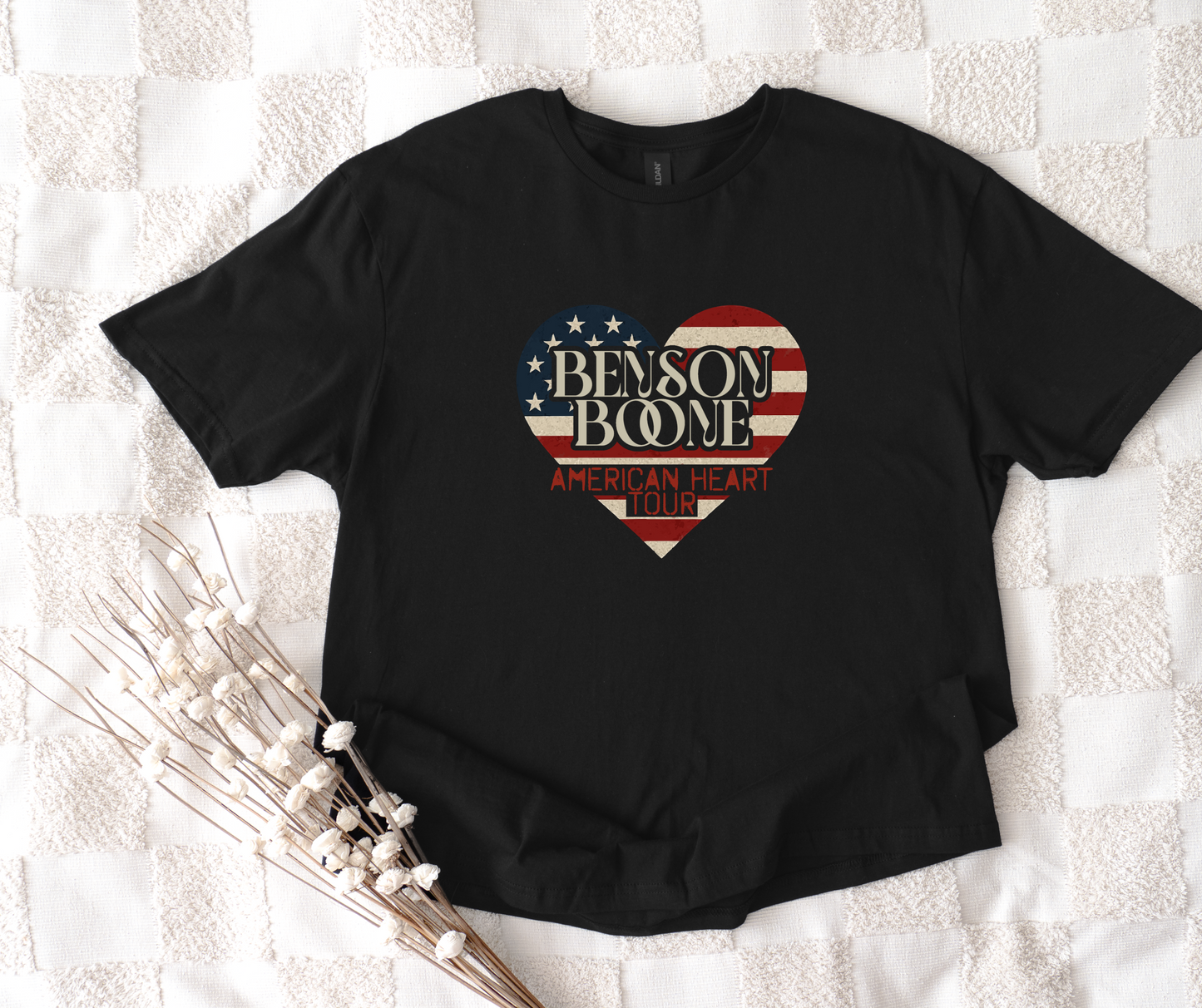 Benson Boone American Heart Tour T-Shirt | Retro Band Tee | Concert Outfit | Music Fan Gift