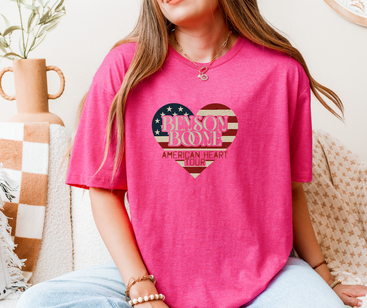 Benson Boone American Heart Tour T-Shirt | Retro Band Tee | Concert Outfit | Music Fan Gift