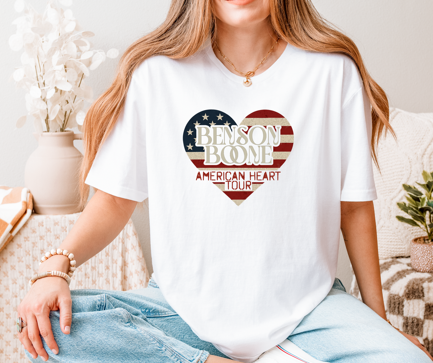 Benson Boone American Heart Tour T-Shirt | Retro Band Tee | Concert Outfit | Music Fan Gift