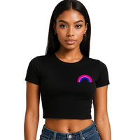 Bisexual Pride 3 designs Cropped T-Shirt | Pride Wear | Sizes UK 4–28