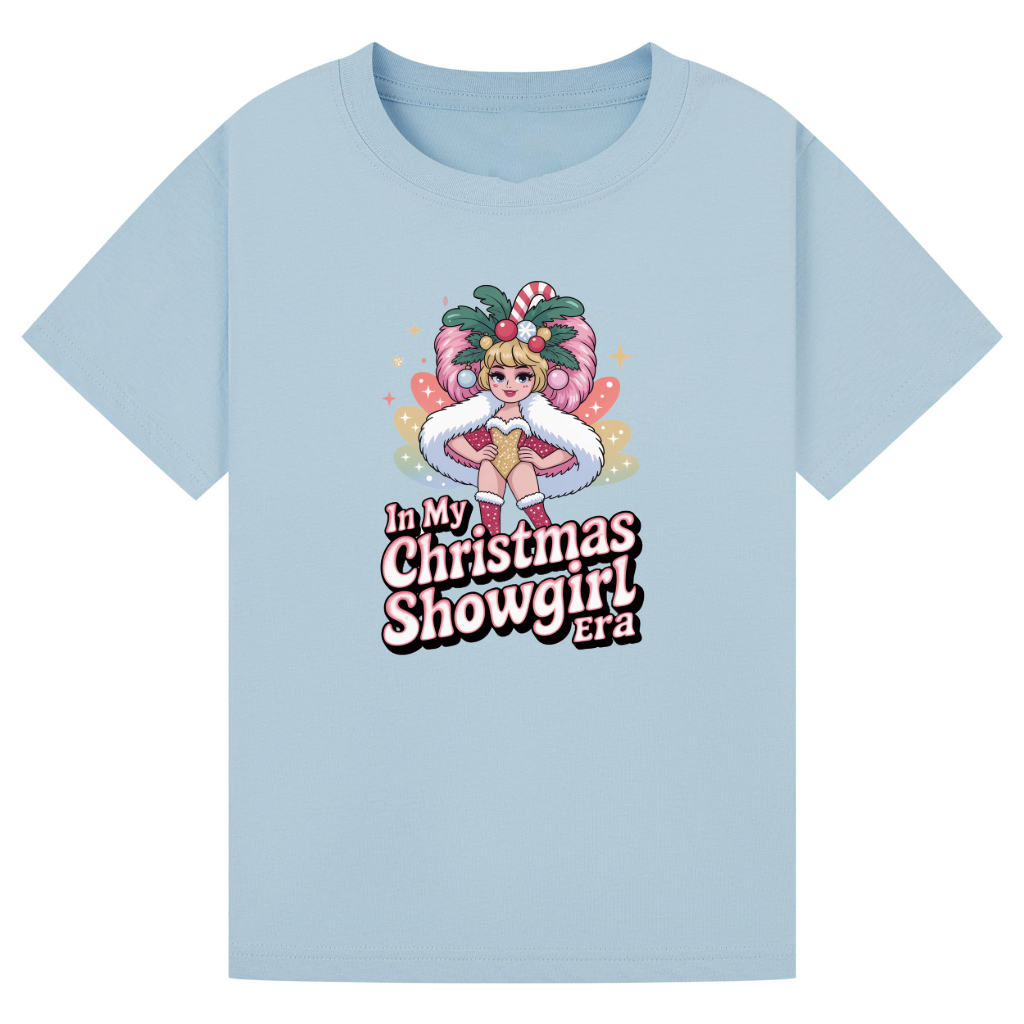 In My Christmas Showgirl Era T-Shirt - Festive Tee for Kids & Adults - Matching Christmas Shirt - Plus Size