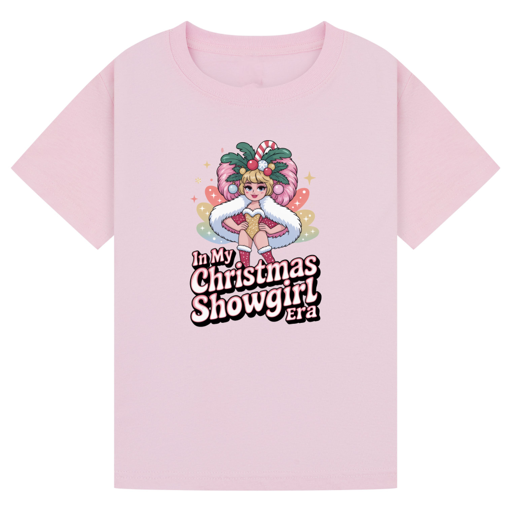 In My Christmas Showgirl Era T-Shirt - Festive Tee for Kids & Adults - Matching Christmas Shirt - Plus Size