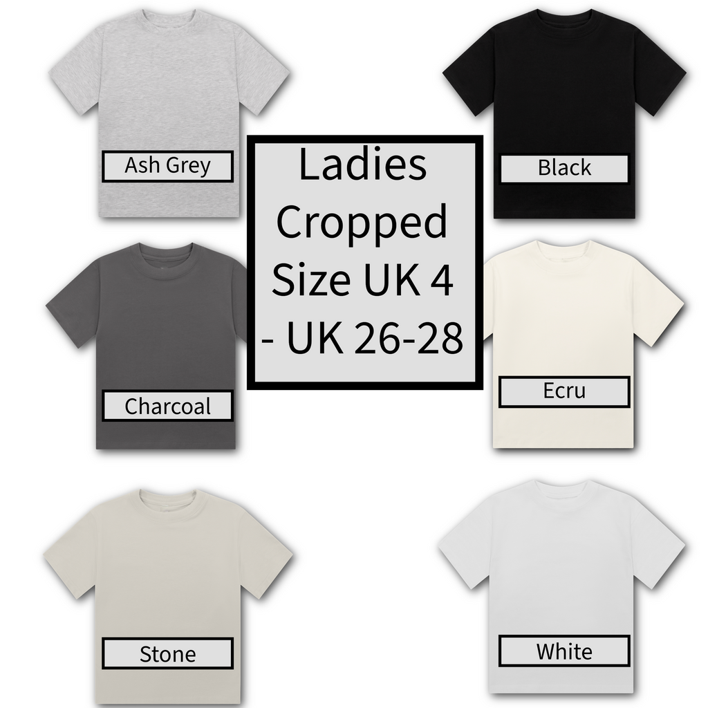 Blank Cropped T-Shirt | Sizes UK 4–28
