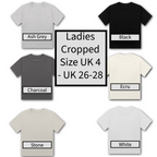Blank Cropped T-Shirt | Sizes UK 4–28