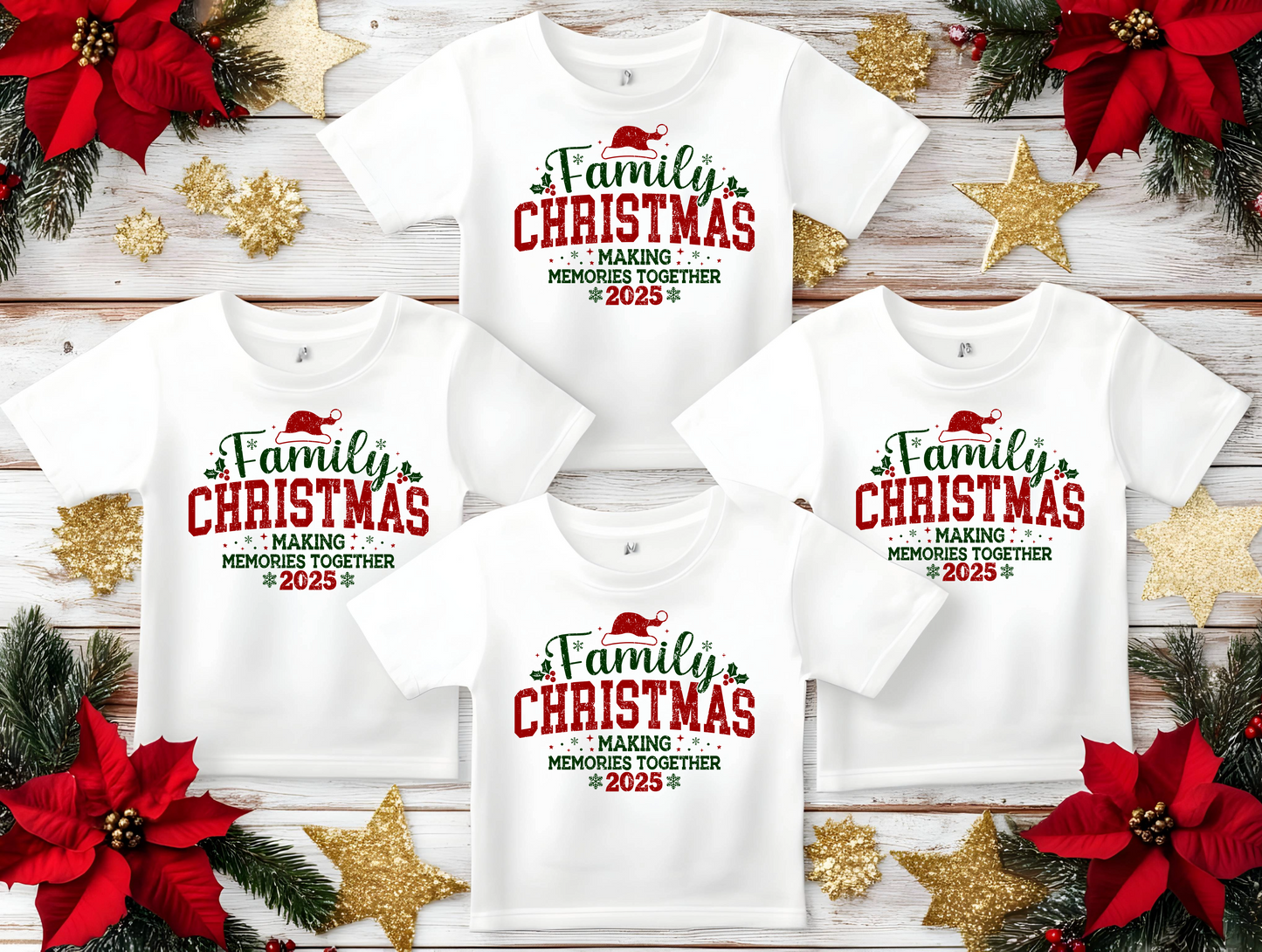 Family Christmas Making Memories Pyjamas | Matching Red Striped PJs