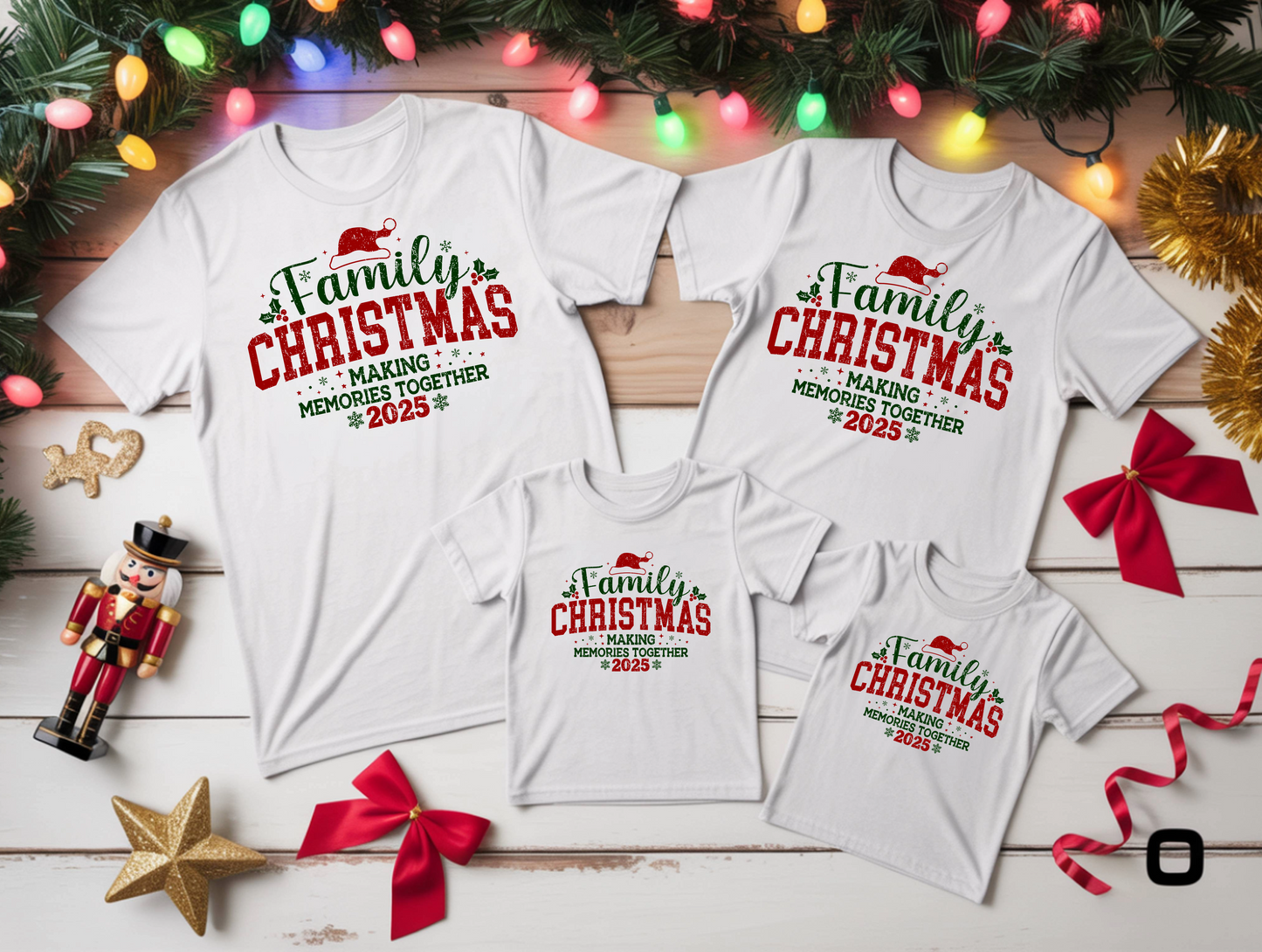 Family Christmas Making Memories Pyjamas | Matching Red Striped PJs