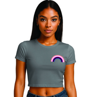 Genderfluid Pride 3 designs Cropped T-Shirt | Pride Wear | Sizes UK 4–28
