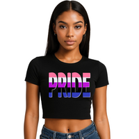 Genderfluid Pride 3 designs Cropped T-Shirt | Pride Wear | Sizes UK 4–28