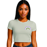 Genderqueer Pride 3 designs Cropped T-Shirt | Pride Wear | Sizes UK 4–28