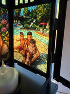 Custom Photo Lantern | Personalised Stained Glass Memorial & Keepsake Lantern
