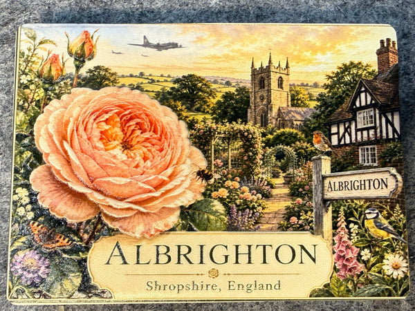 Albrighton Fridge Magnet | English Rose Souvenir | Shropshire Gift