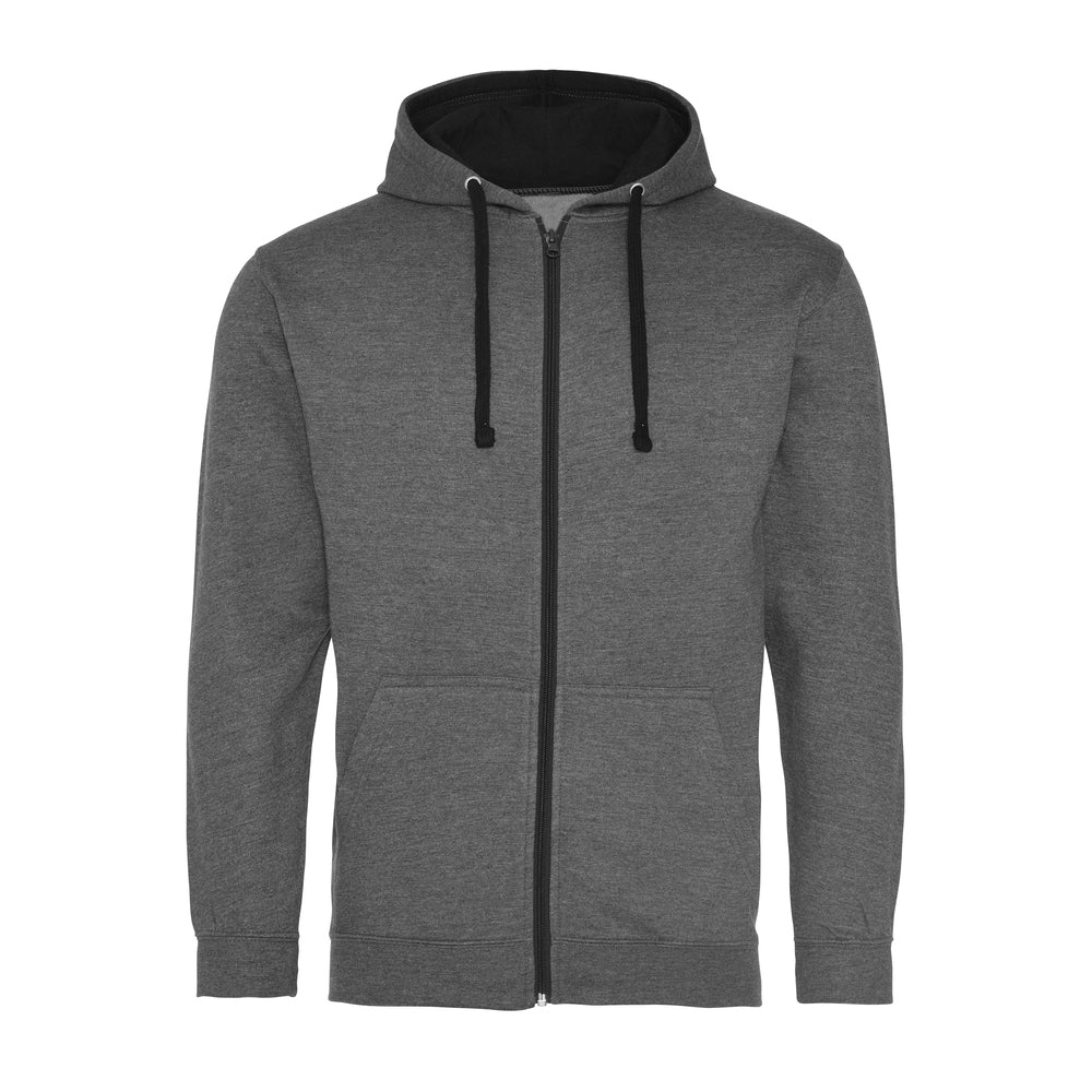 Contrast Leavers Zip Hoodie