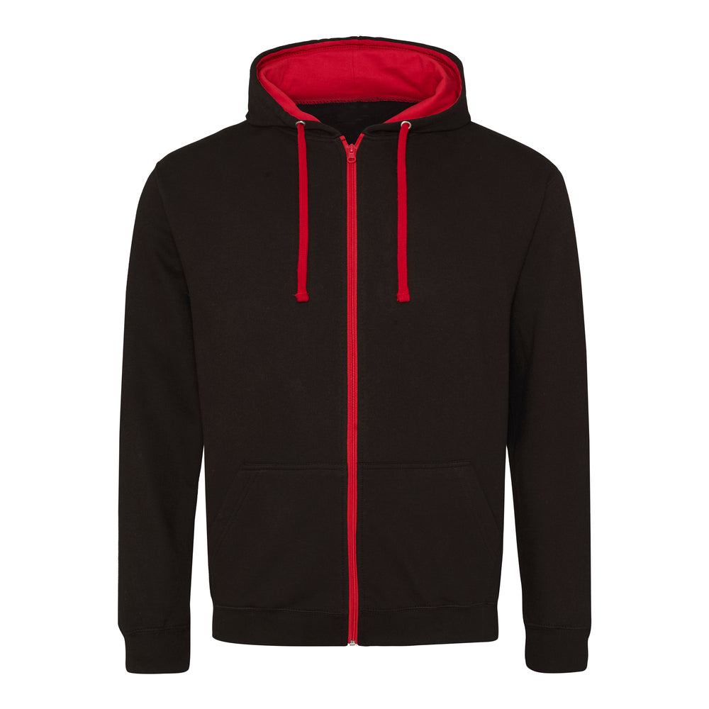 Contrast Leavers Zip Hoodie