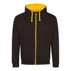 Contrast Leavers Zip Hoodie