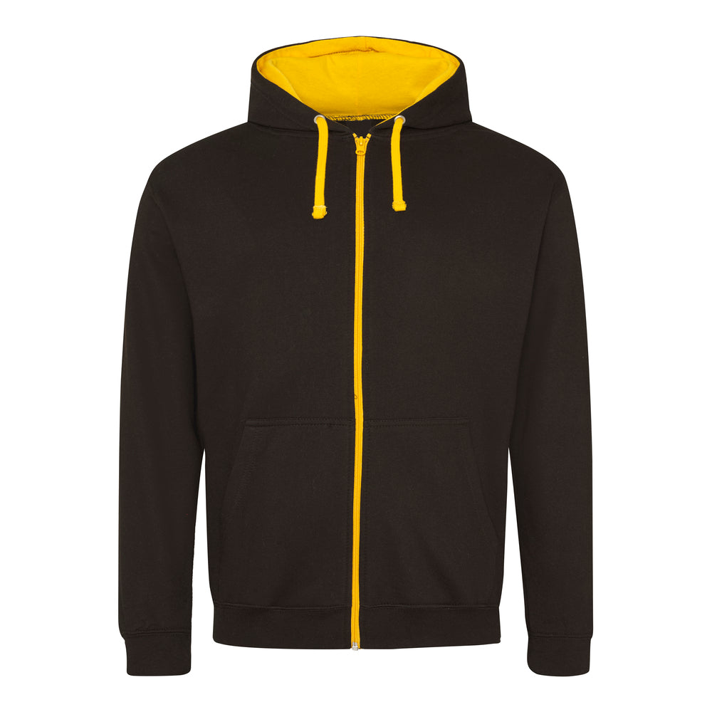 Contrast Leavers Zip Hoodie