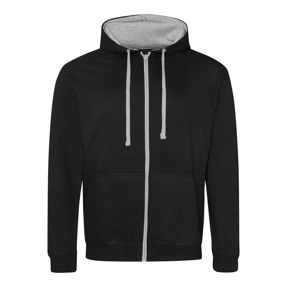Contrast Leavers Zip Hoodie