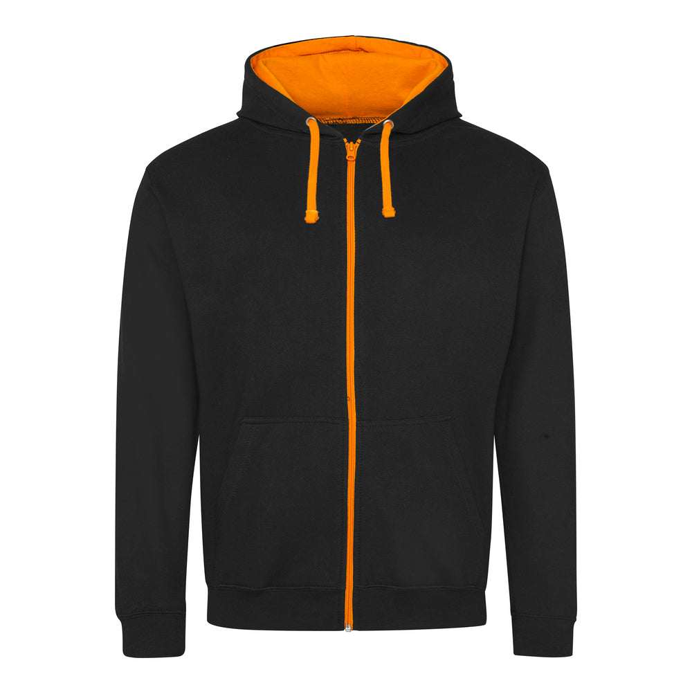 Contrast Leavers Zip Hoodie