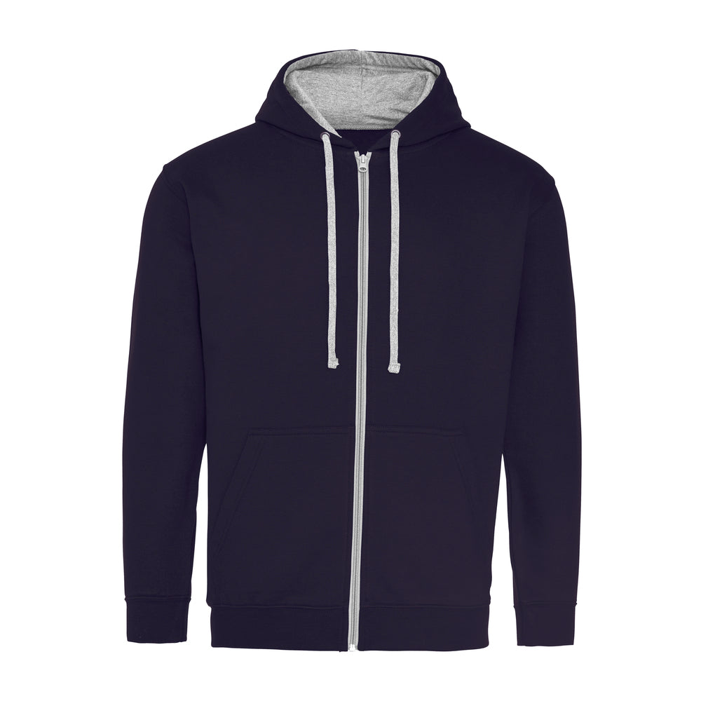Contrast Leavers Zip Hoodie