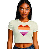 Lesbian Pride 3 designs Cropped T-Shirt | Pride Wear | Sizes UK 4–28