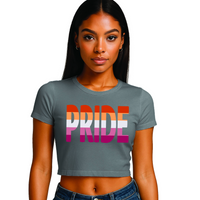 Lesbian Pride 3 designs Cropped T-Shirt | Pride Wear | Sizes UK 4–28