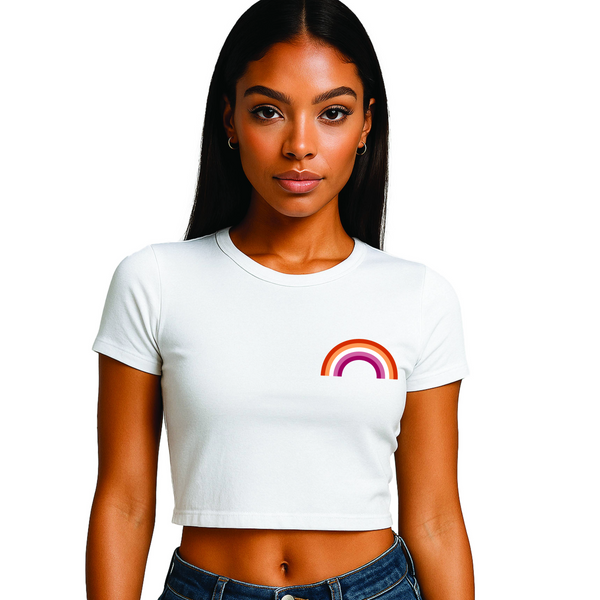 Lesbian Pride 3 designs Cropped T-Shirt | Pride Wear | Sizes UK 4–28