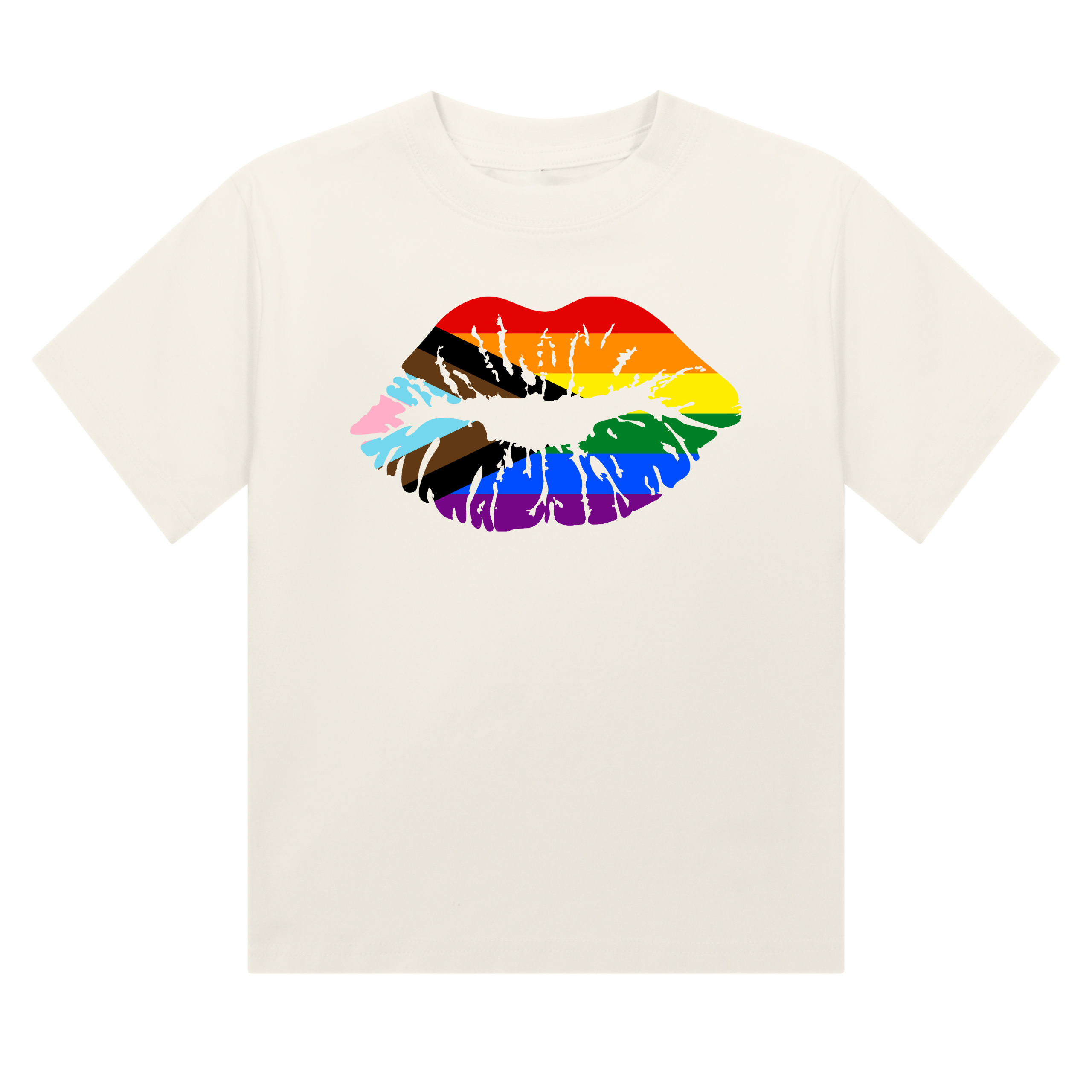 Progress Pride Lips Cropped T-Shirt | Pride Wear | Sizes UK 4–28