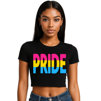 Pansexual Pride 3 designs Cropped T-Shirt | Pride Wear | Sizes UK 4–28