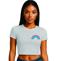 Polysexual Pride 3 designs Cropped T-Shirt | Pride Wear | Sizes UK 4–28