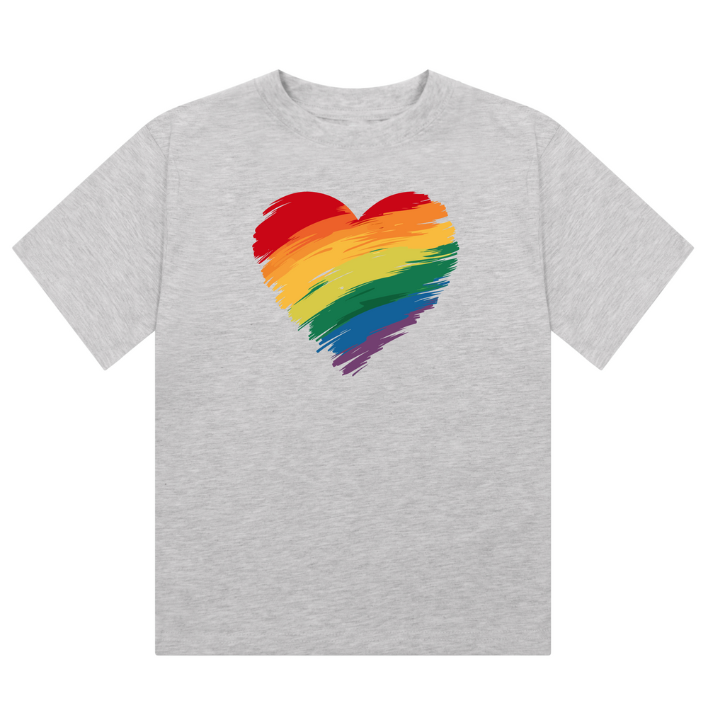 Rainbow Pride heart Cropped T-Shirt | Pride Wear | Sizes UK 4–28