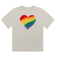 Rainbow Pride heart Cropped T-Shirt | Pride Wear | Sizes UK 4–28