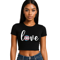 Trans Pride 4 designs Cropped T-Shirt | Transgender Pride Wear | Sizes UK 4–28