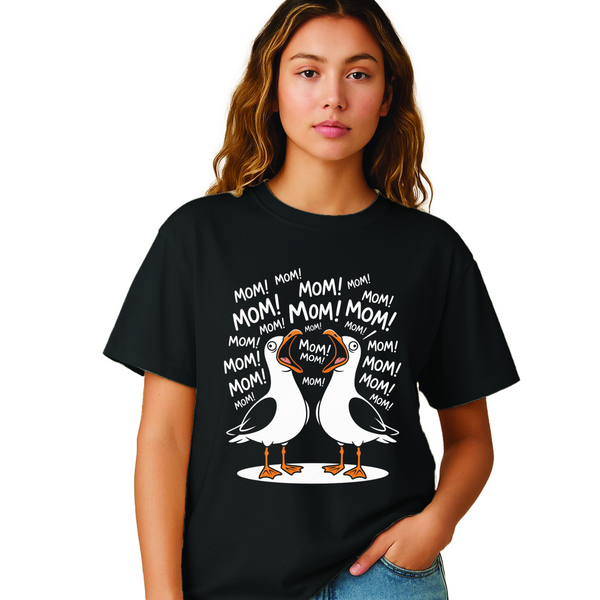 Mom! Mom! Mom! Oversized Ladies T-Shirt