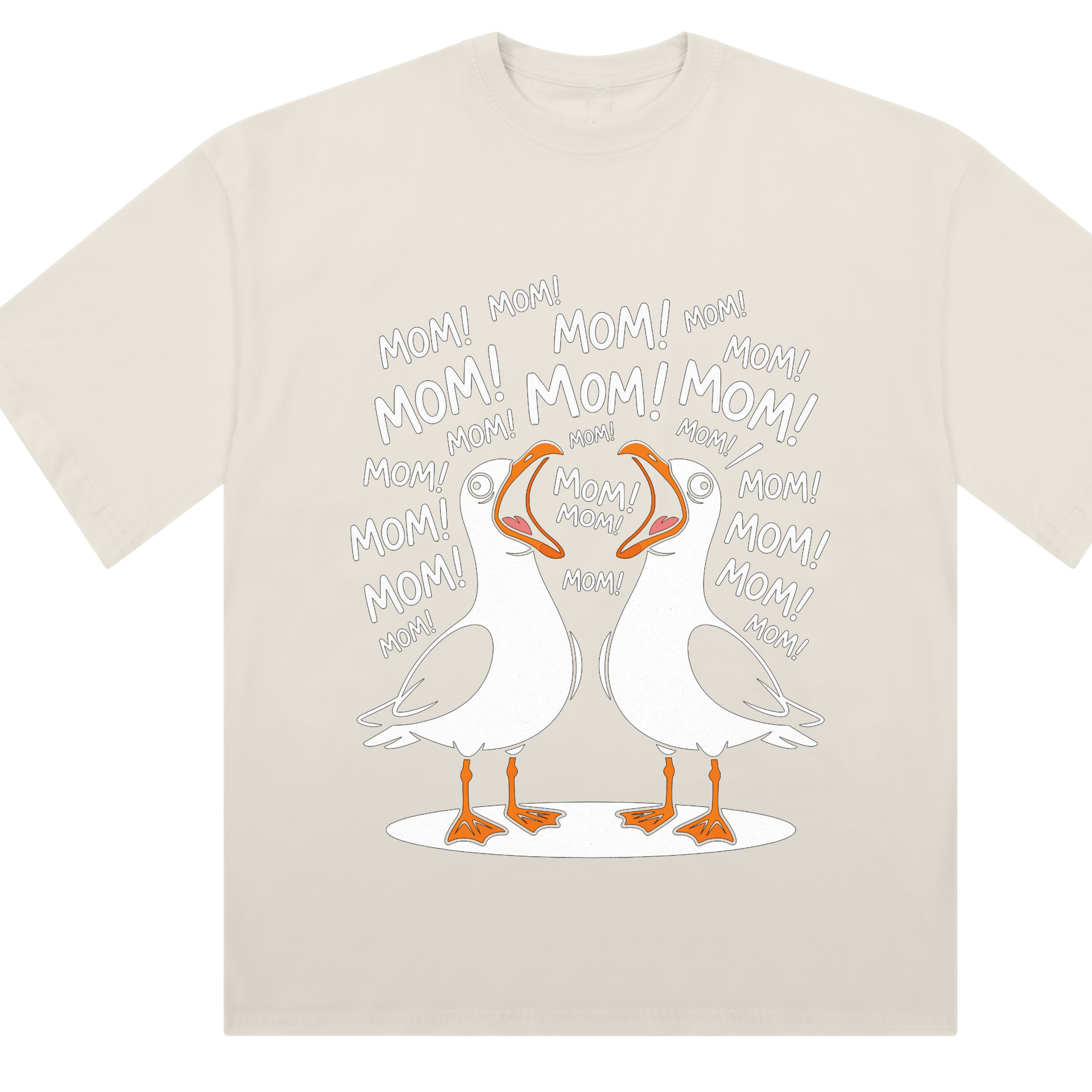 Mom! Mom! Mom! Oversized Ladies T-Shirt