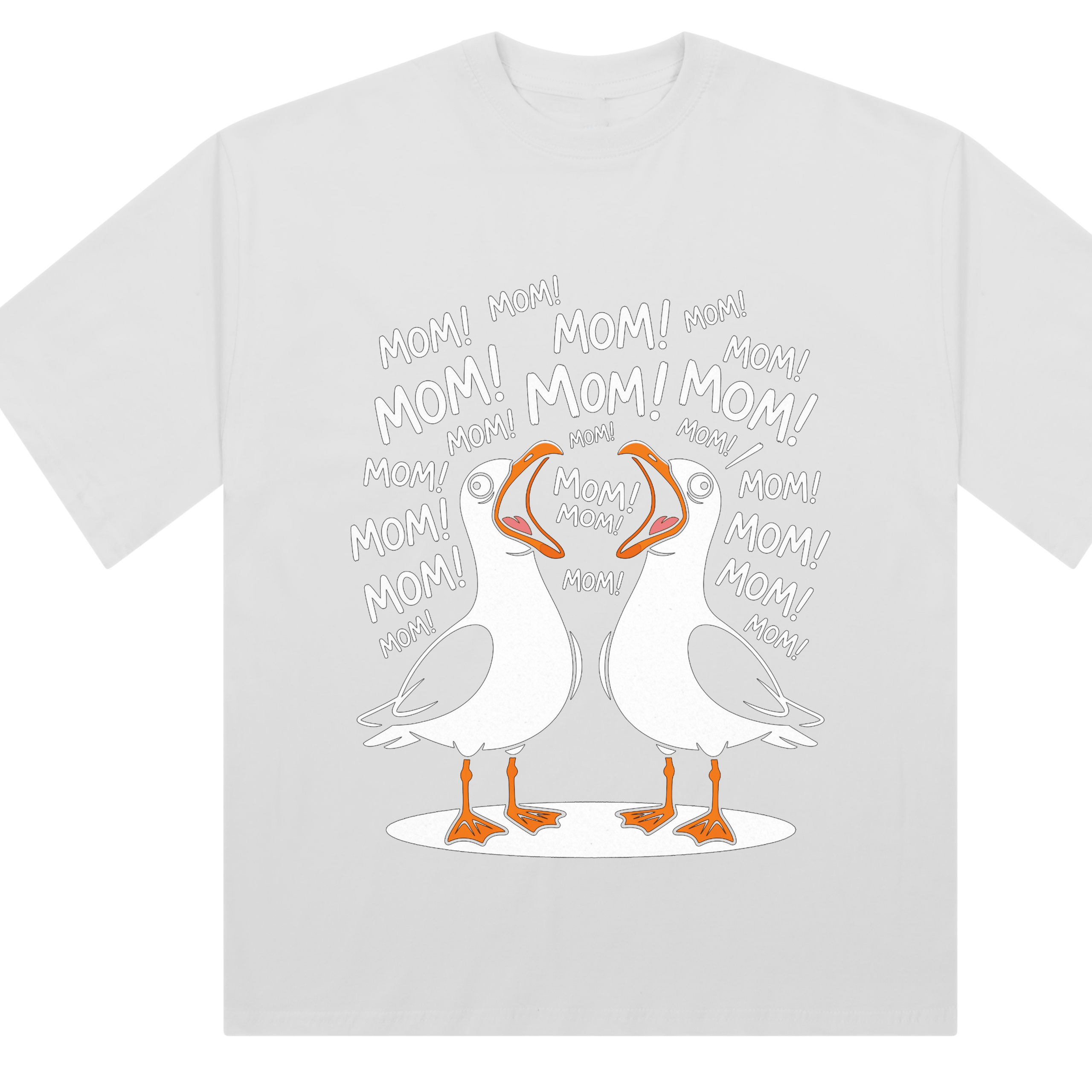 Mom! Mom! Mom! Oversized Ladies T-Shirt