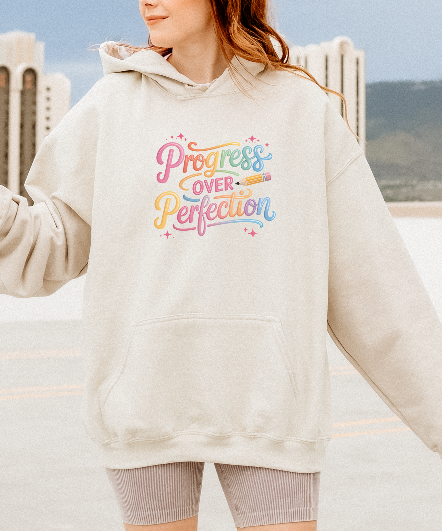Embrace Imperfection Hoodie: Motivational Sweatshirt, Inspirational message