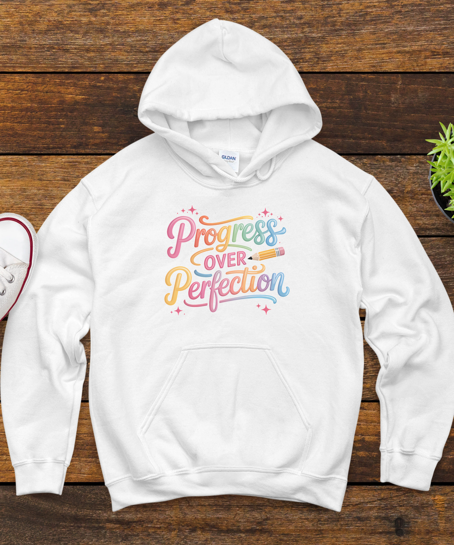 Embrace Imperfection Hoodie: Motivational Sweatshirt, Inspirational message