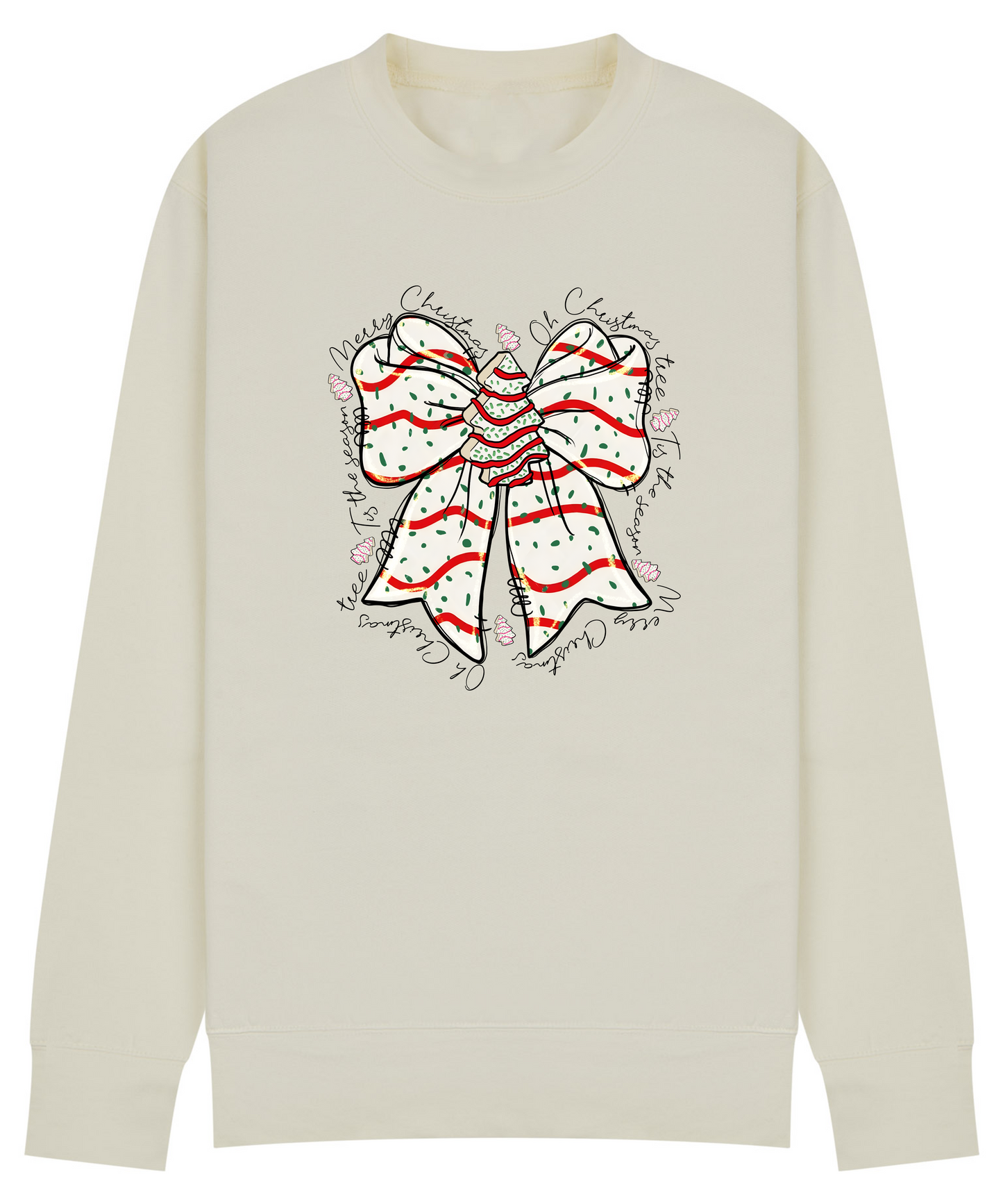 Festive Christmas Bow Sweatshirt - Merry Christmas Jumper in 12 Colours & Plus sizes