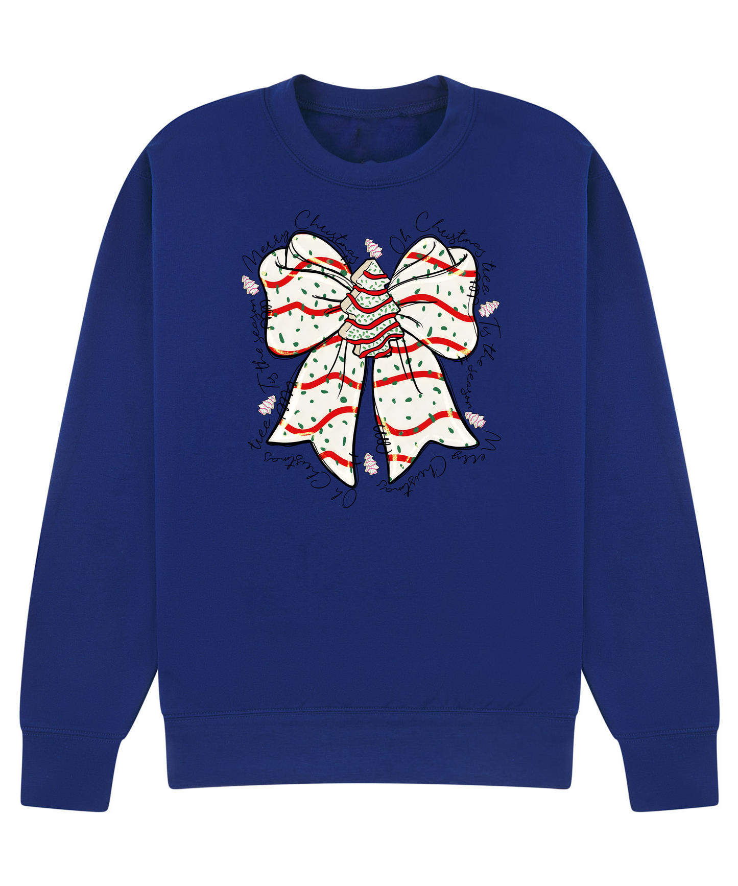 Festive Christmas Bow Sweatshirt - Merry Christmas Jumper in 12 Colours & Plus sizes
