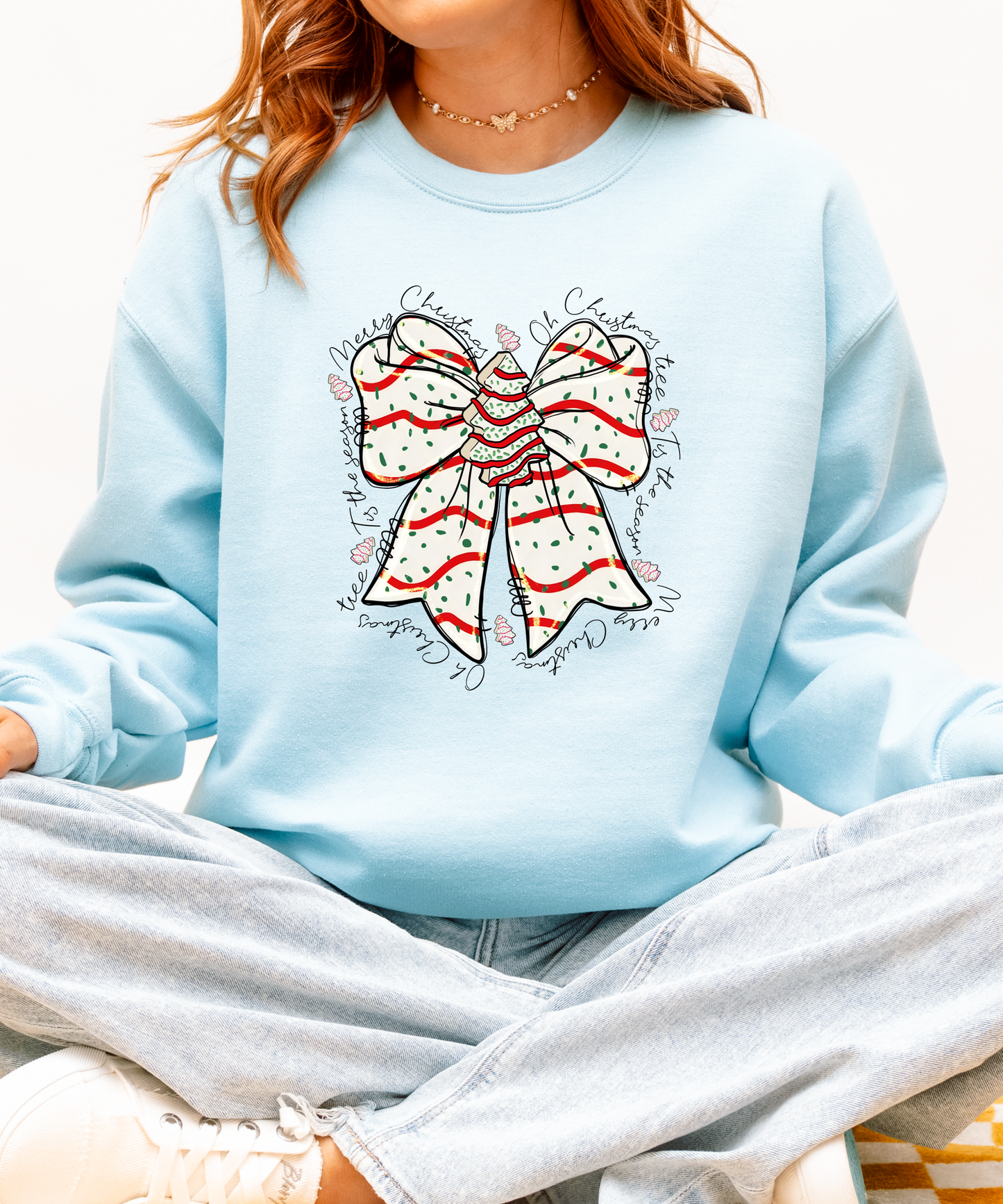 Festive Christmas Bow Sweatshirt - Merry Christmas Jumper in 12 Colours & Plus sizes