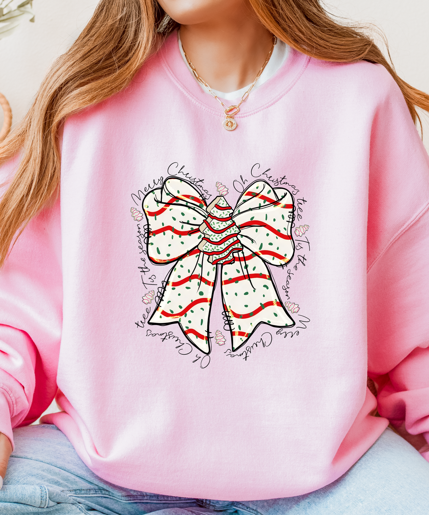 Festive Christmas Bow Sweatshirt - Merry Christmas Jumper in 12 Colours & Plus sizes