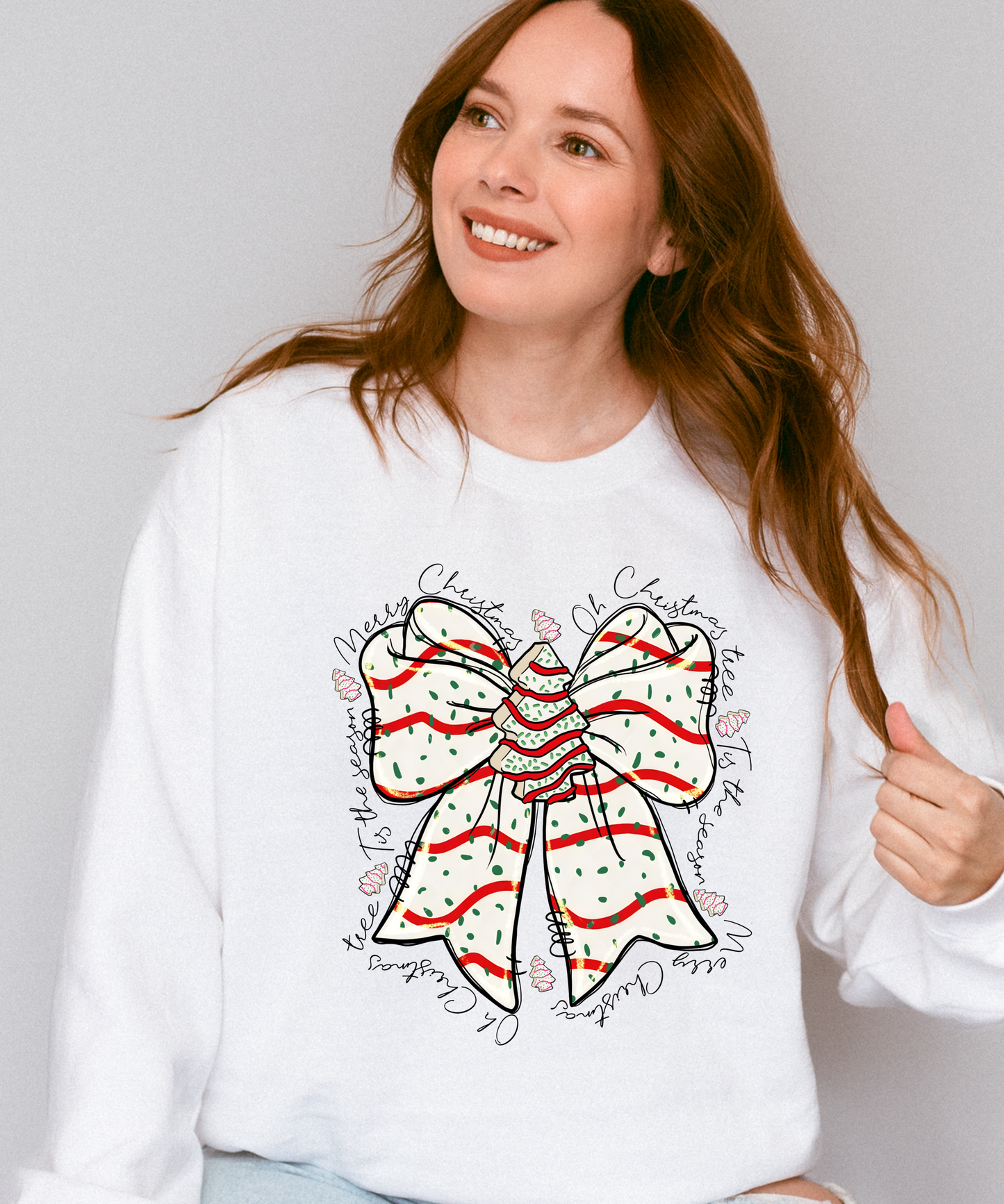 Festive Christmas Bow Sweatshirt - Merry Christmas Jumper in 12 Colours & Plus sizes