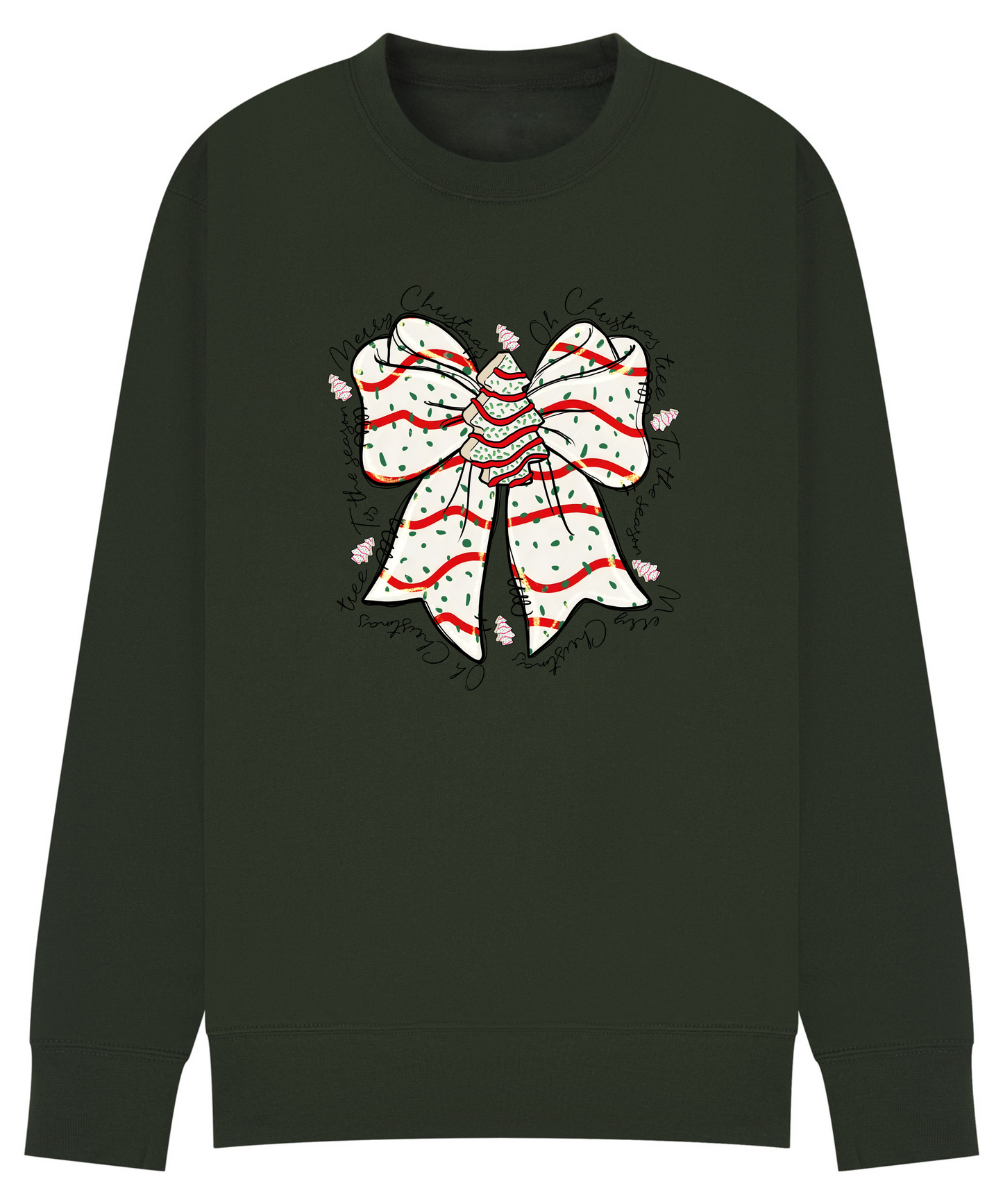 Festive Christmas Bow Sweatshirt - Merry Christmas Jumper in 12 Colours & Plus sizes