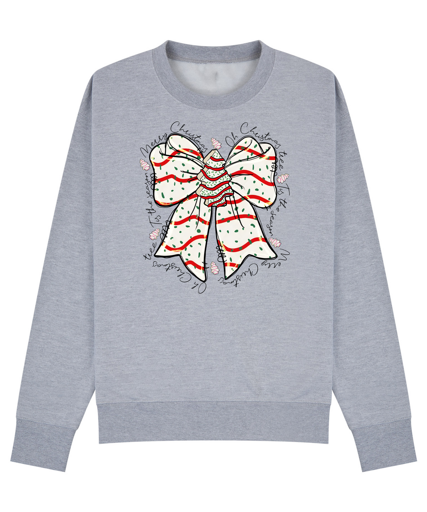 Festive Christmas Bow Sweatshirt - Merry Christmas Jumper in 12 Colours & Plus sizes