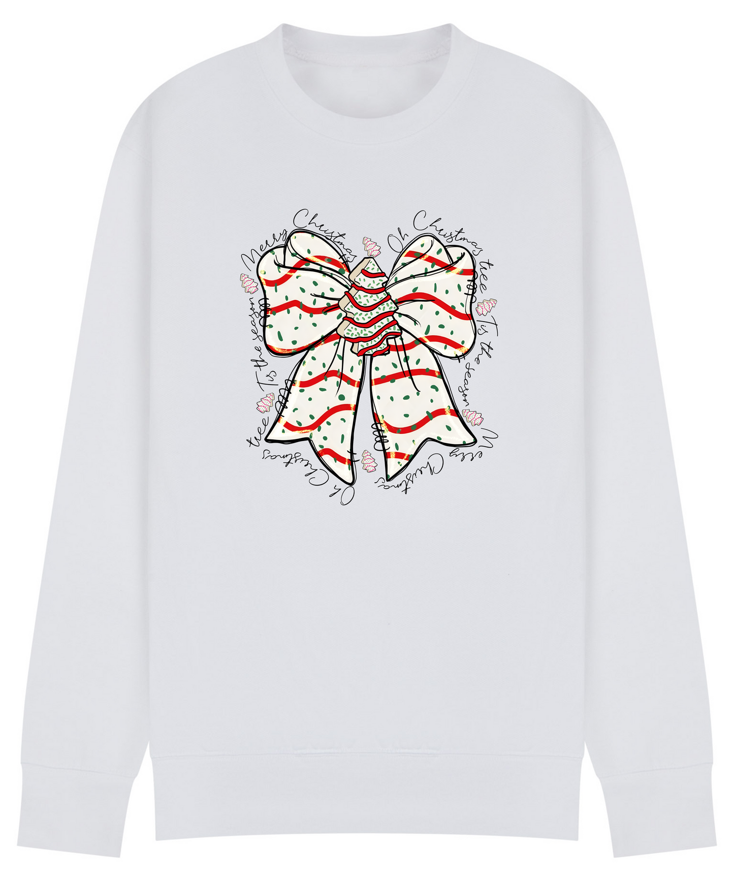 Festive Christmas Bow Sweatshirt - Merry Christmas Jumper in 12 Colours & Plus sizes