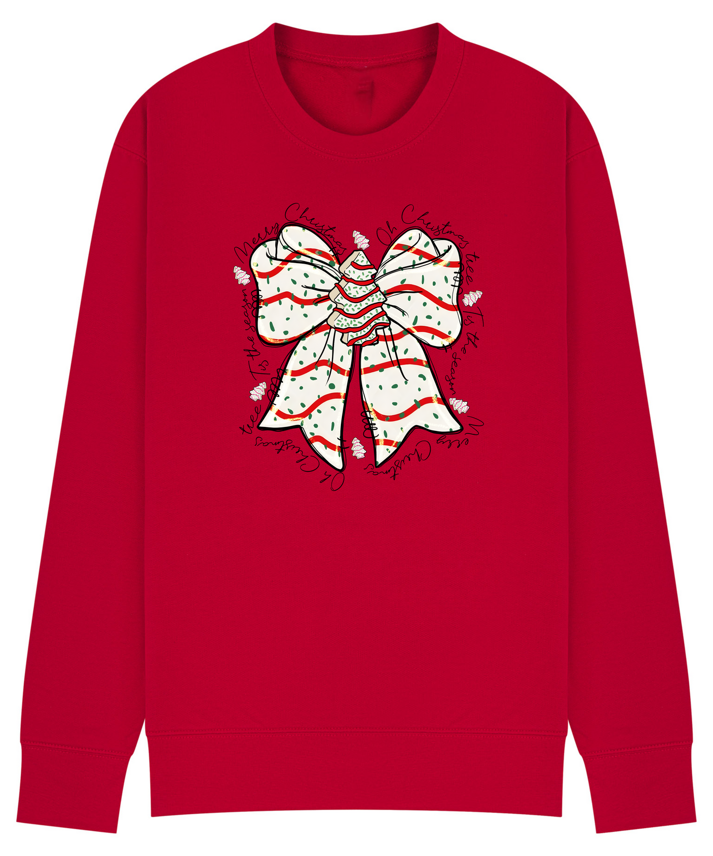 Festive Christmas Bow Sweatshirt - Merry Christmas Jumper in 12 Colours & Plus sizes